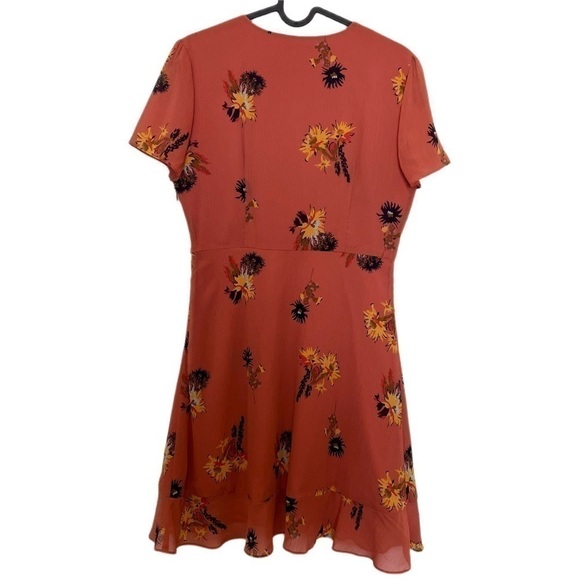 Madewell Posy Cactus Flower Wrap Dress In Spiced Rose Size 4 - Picture 5 of 8